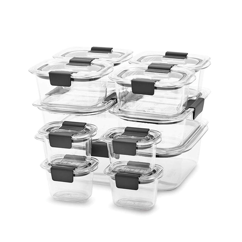Leakproof Food Storage Container Set, 11 Pieces, Clear Tritan