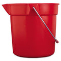 10qt Round Utility Pail - Heavy-Duty Red Bucket with Wide Pour Spout