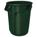 32 Gallon Round Brute Container - Heavy-Duty Plastic Storage - Dark Green
