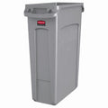 23 Gallon Vented Slim Jim Trash Can - Gray