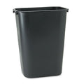 Deskside Plastic Wastebasket - 10.25 Gallon, Black