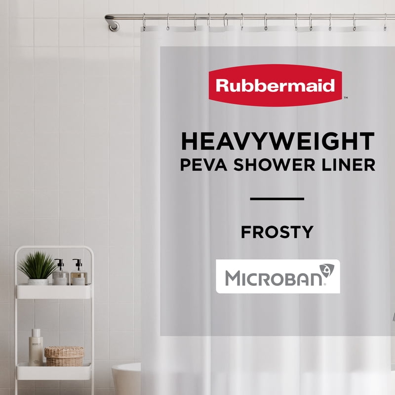 Frosty Heavyweight PEVA Waterproof Shower Curtain Liner - 70x72 Inches, Mold-Resistant