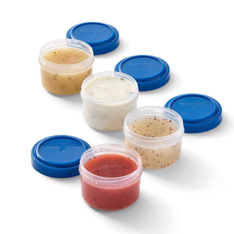35 mL Dressing Cups - 4-Pack with Secure Lids and Stackable Design