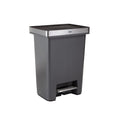 19 Gallon Dual Compartment Kitchen Trash Can - Stainless Steel Rim