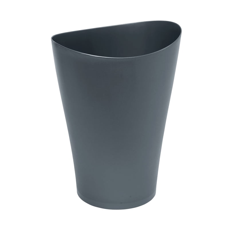 2.25 Gallon Round Open Top Bathroom Trash Can - Gunmetal Blue