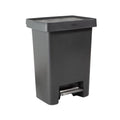 19 Gallon Dual Compartment Step Trash Can - Charcoal Plastic Rim