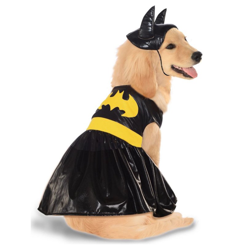 Pet Batgirl Costume for Dogs Halloween Pet Costume with Dress & Headpiece