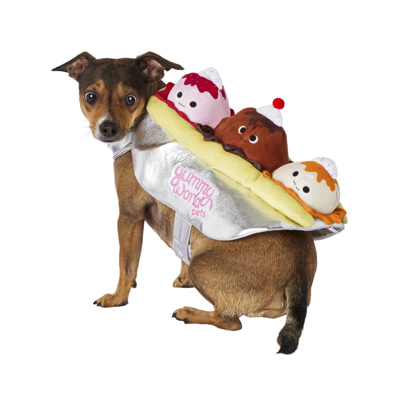 Pet Banana Split Costume - Medium Unisex Dog Costume, 11-20 lbs