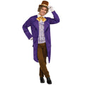 Adult Willy Wonka Costume with Jacket, Bow Tie, Top Hat for Themed Parties