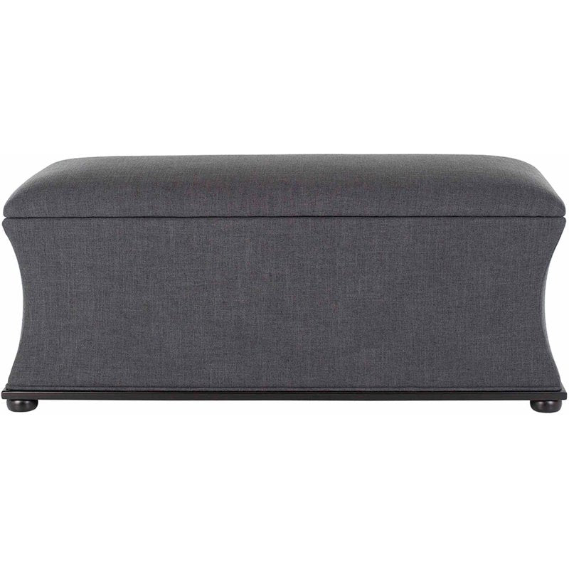 Upholstered Storage Bench with Flip Top - Grey
