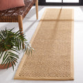 Natural Fiber Runner Rug - Maize 2' x 8' Bordered Sisal Area Rug