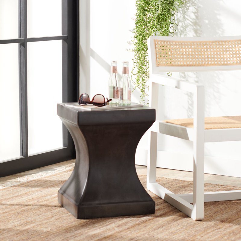 Curby Concrete Accent Stool - Modern Outdoor Furniture