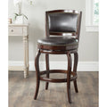 Pasquale Industrial Swivel Bar Stool - Sierra Brown Seat