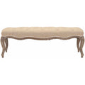 Traditional Glam Tufted Bench - Wheat Beige