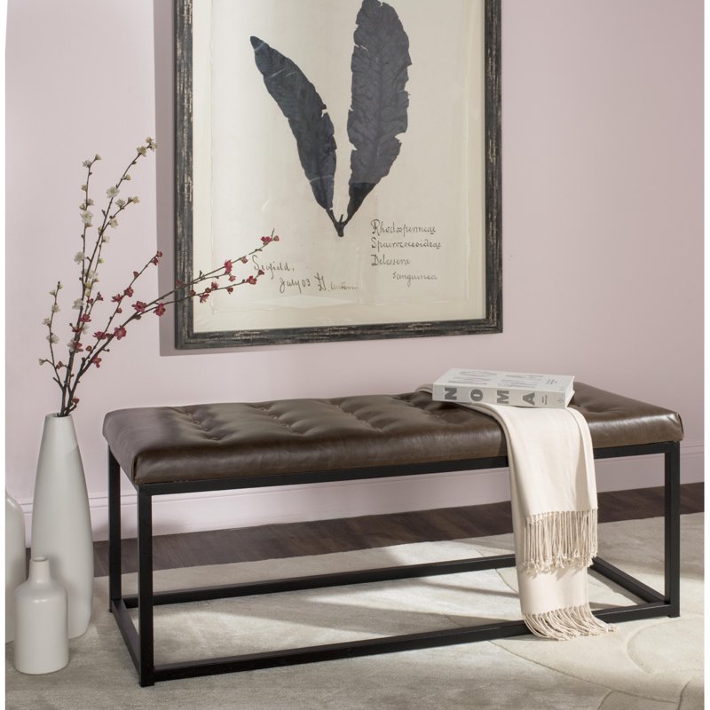 Tufted Bench - Contemporary Modern Glam - Beige/Black