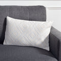 Safavieh Triska Diamond Pillow 12x20 Ivory - Contemporary Decor
