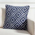 18x18 Navy Diamond Pillow - Safavieh Triska Cushion for Sofa & Bed