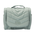 Large Quilted Hanging Toiletry Bag, Sage Green Makeup Organizer Case