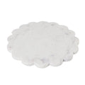 Scalloped Marble Serving Board - Elegant White Design