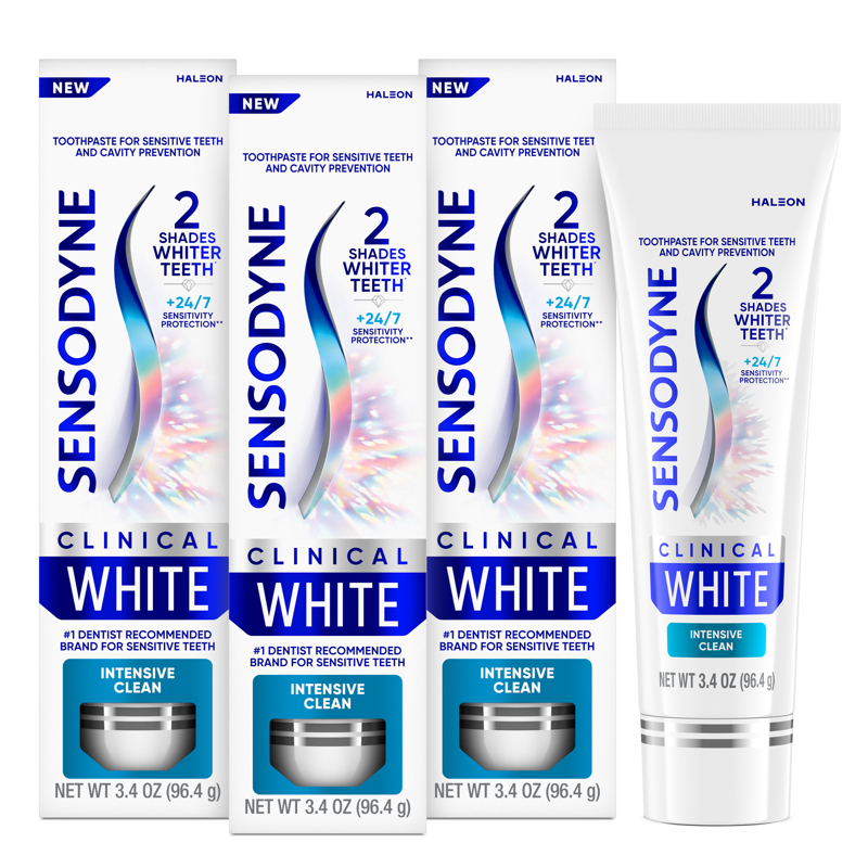Clinical White Intensive Clean Toothpaste, 3-Pack (3 x 3.4 oz)