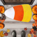 Halloween Front Door Mat - Washable Flannel Fall Thanksgiving Rug for Entryway