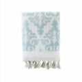 Mirage Fringe Aqua Bath Towel - 28 x 54 Inch Luxury Reversible Cotton