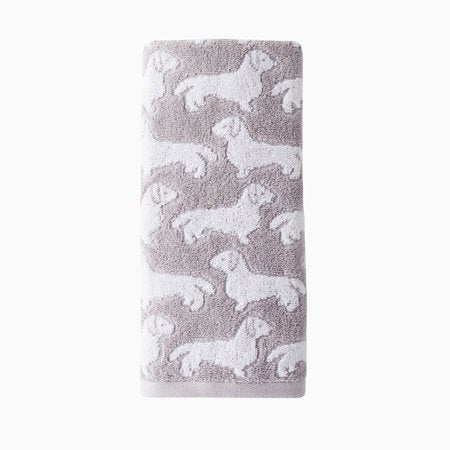 Dog Hand Towels 2 Pack - Soft Cotton Bath Towels with Puppy Design