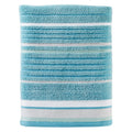 Bath Towel Teal 27 x 50 Inches - Seabrook Stripe Cotton Spa Towel