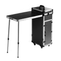 Professional Makeup Train Case with Foldable Workbench - Black