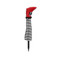 Halloween Red Striped Witch Leg Yard Stake - Spooky Garden Decor - Variation of S#Red