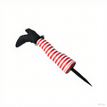 Halloween Striped Witch Leg Plant Stake - Red & White Fake Witch Boot Decor