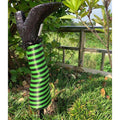 Halloween Witch Legs Yard Stake Decoration - Green Striped Witch Legs