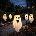 LED Ghost Yard Stake Light with Witch Hat - Battery Powered Halloween Decor - Variation 1#K