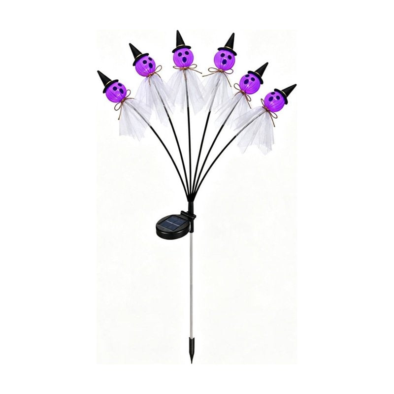 Solar Ghost Branch Yard Stake Lights - Purple LED Halloween Outdoor Decor - Variation 1#I