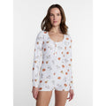 Peanuts Snoopy X-Ray Women's Sleep Romper Pumpkin Variation 2X
