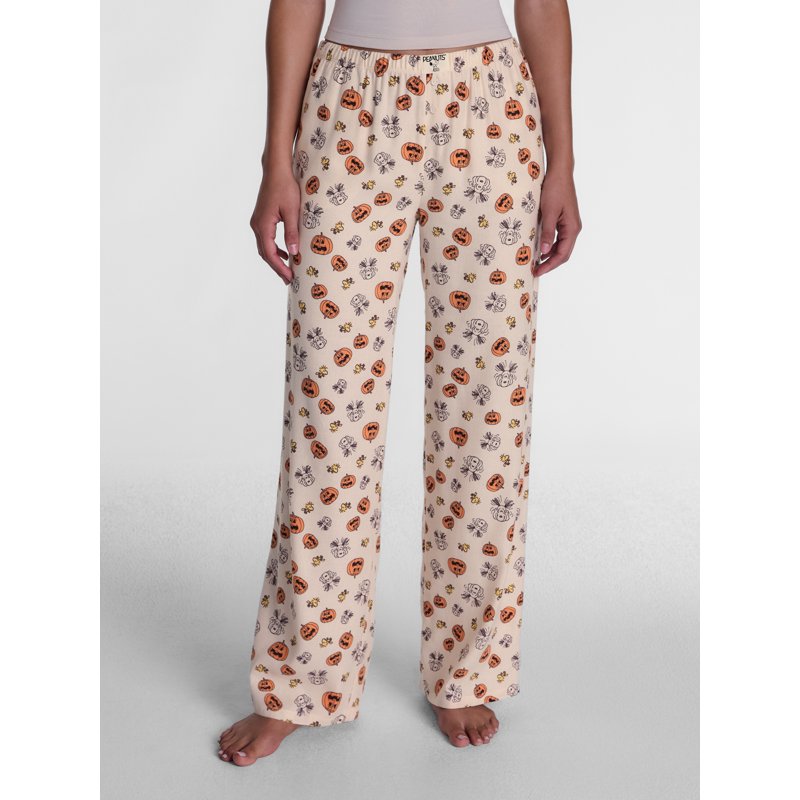 Peanuts Women's Pumpkin Sleep Pants Sheer Bliss M - Cozy Lounge Wear