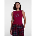 Peanuts Snoopy Ghost Stories Sleep Tank Top - Rumba Red XL, Women's Plus Size