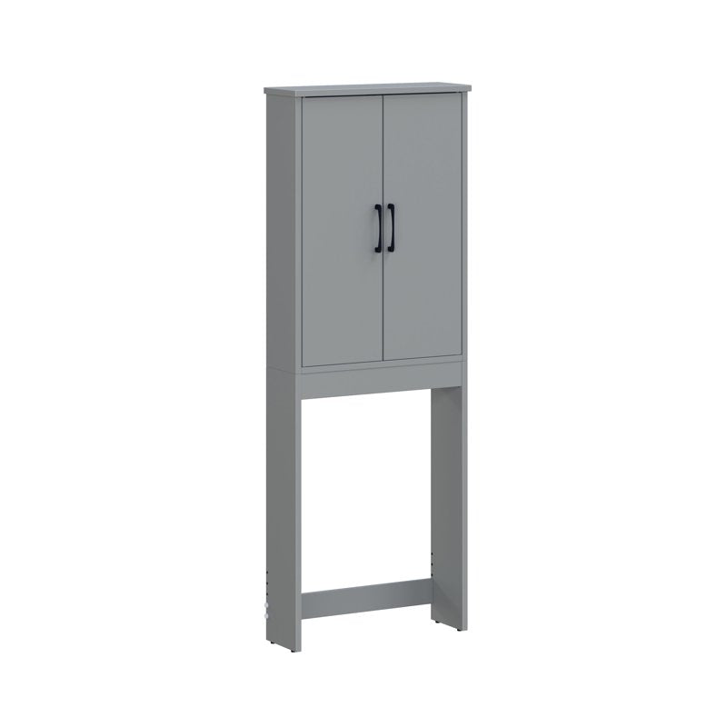 Over-the-Toilet Bathroom Storage Cabinet - Gray, 67 Inch Tall, Mainstays Ardent