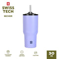 30oz Purple Water Bottle - Triple-Wall Copper Lined, Leak Proof