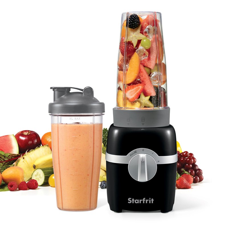 Personal Blender with 2 Cups & Blades - 300W, 3 Speed Modes