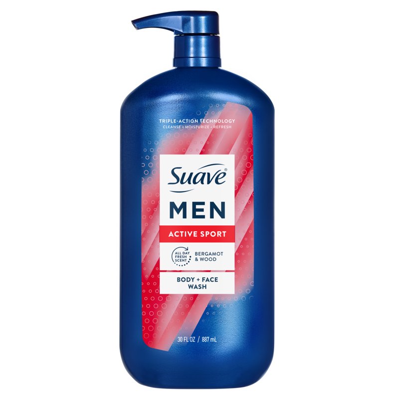 Active Sport 2-in-1 Body & Face Wash with Glycerin & Vitamin E - 30 FL OZ