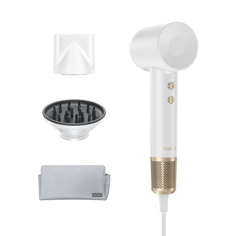 Swift Premium Hair Dryer - 110,000 RPM Ionic Blow Dryer with Attachments - White