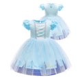 Toddler Girls Princess Tulle Dress - Blue 1-2T Halloween Birthday Party