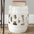 Double Coin Garden Stool - Indoor/Outdoor Ceramic Accent