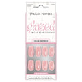 Glazed Press-On Nails Kit - Peach Short Squoval, 30 Nails