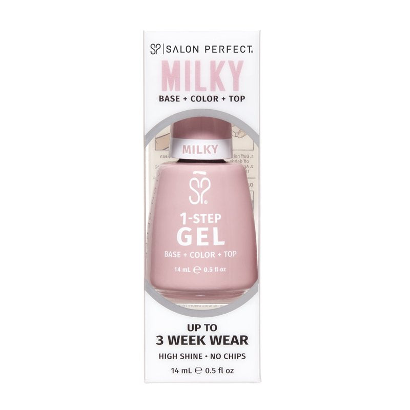Milky One-Step Gel Nail Polish - Sheer Glazed Finish, 0.5 fl oz