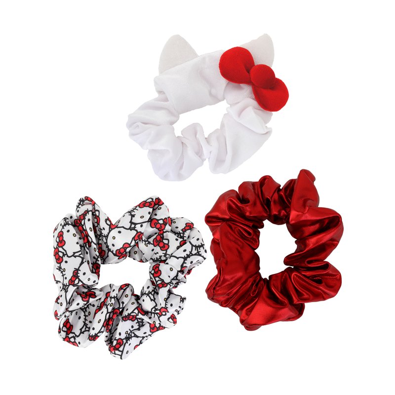 3-Piece Soft Fabric Hair Scrunchies Set for Girls