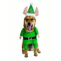 Pet Santa's Helper Costume for Dogs 11-20 lbs - Elf-Inspired Holiday Outfit