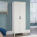 Two-Door Storage Cabinet with Adjustable Shelves - White