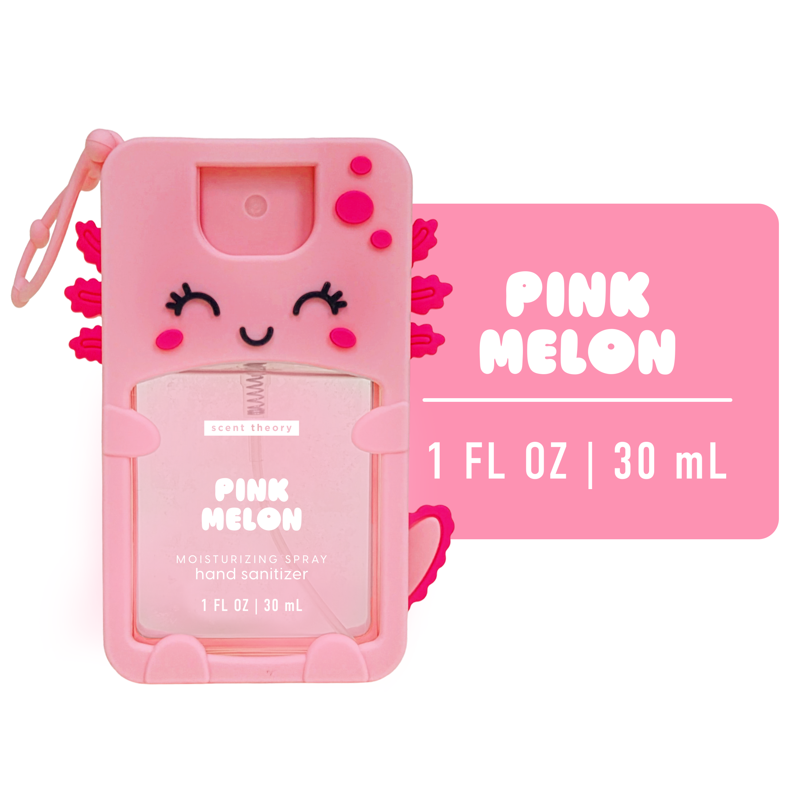 Moisturizing Hand Sanitizer Spray with Pink Melon Scent - Travel Size